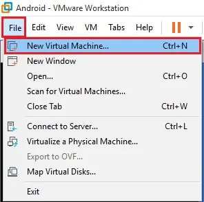 new virtual machine