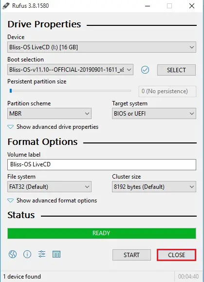 Create Android BlissOS Bootable, How to create an Android Bliss OS bootable USB flash disk.