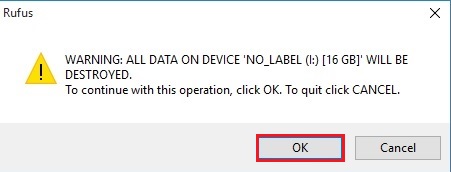 rufus warning