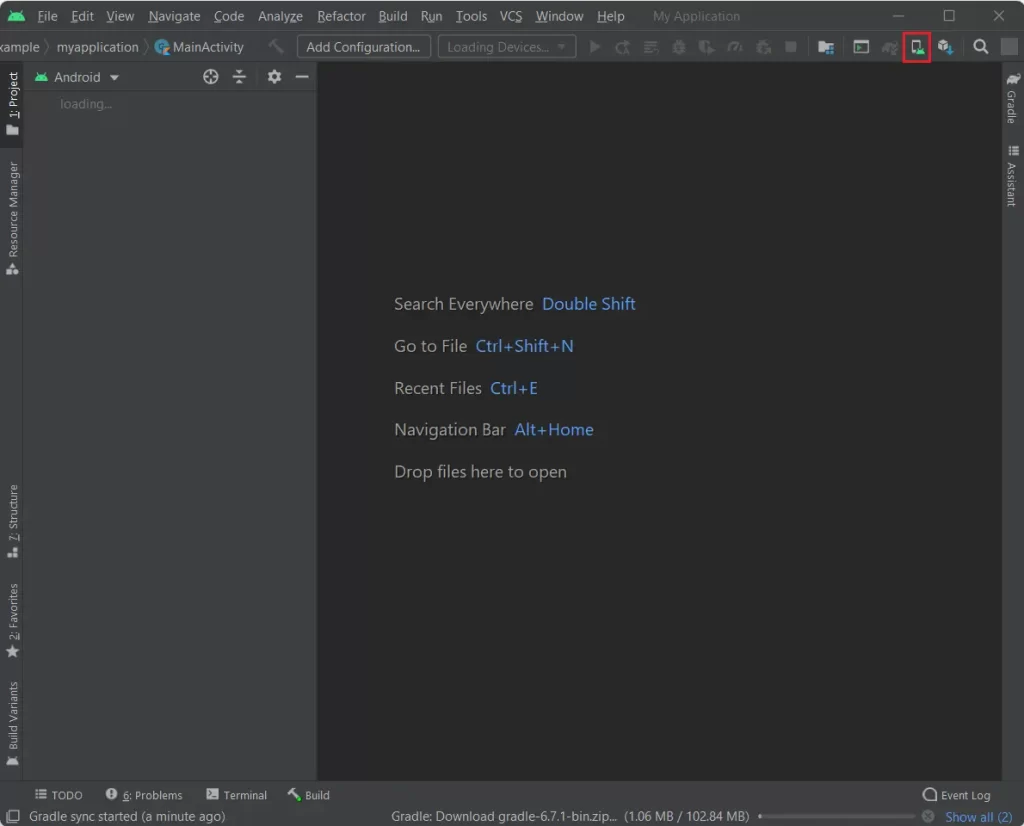 Android studio phone sync