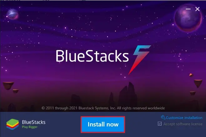 BlueStacks 5 install now