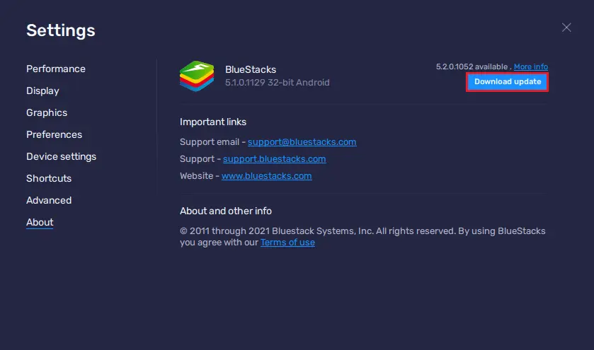 Bluestacks download update