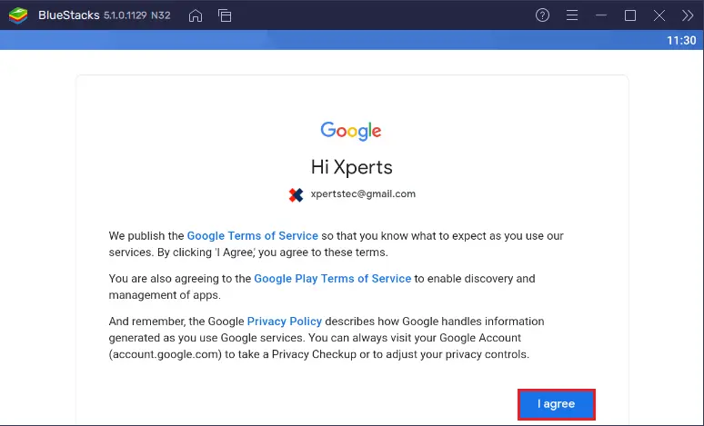 Bluestacks google terms and conditions