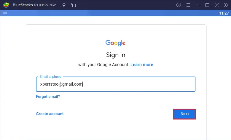 Bluestacks sign in google account