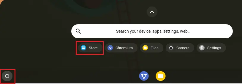 Fydeos launcher button