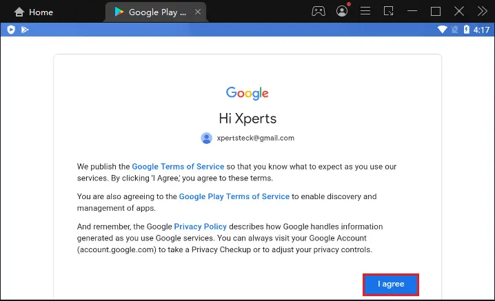 LDPlayer agree google services