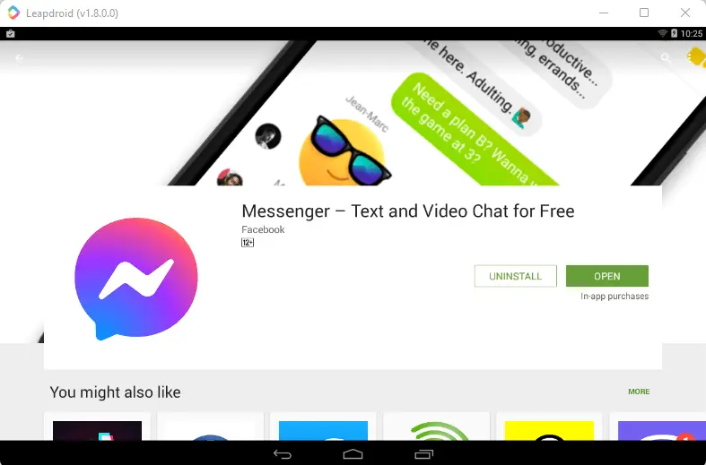 Leapdroid install Facebook App
