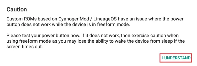 LineageOS causton I Understand