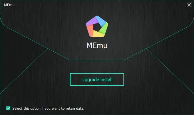 MEmu Upgrade install