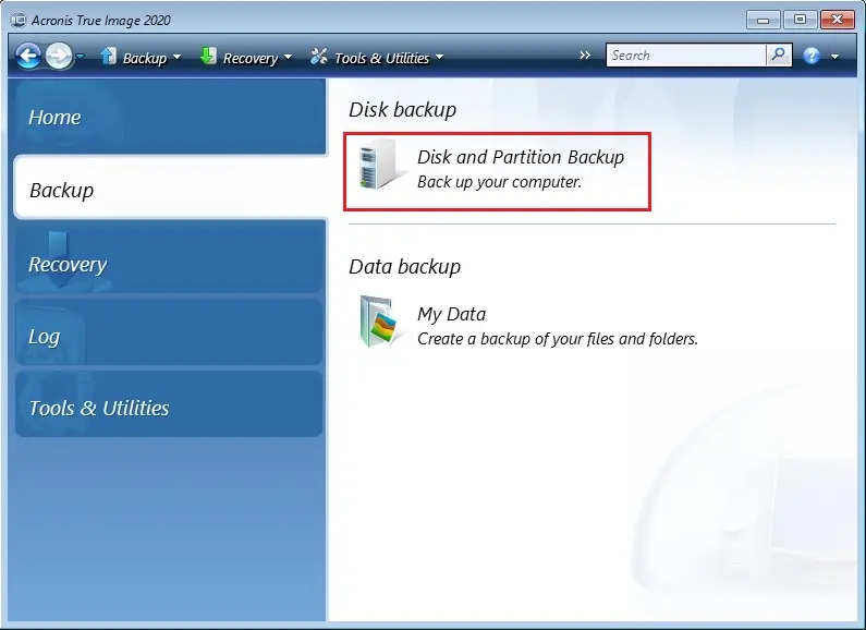 acronis 2020 bootable media disk backup