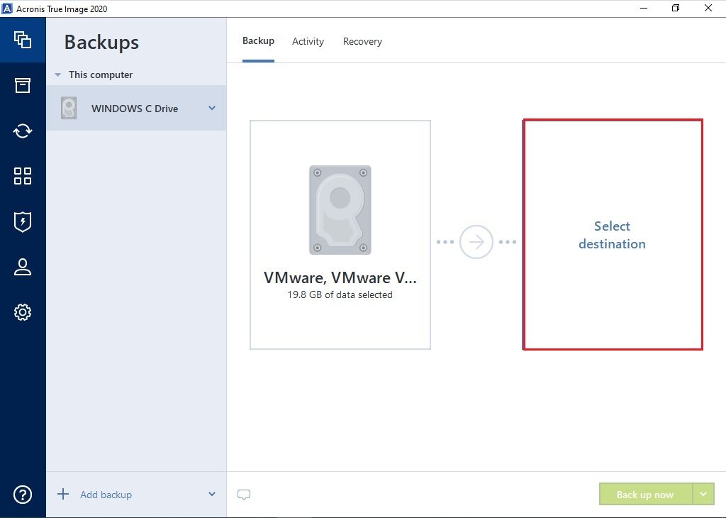 Backup Disks or Partitions, How to Backup Disks or Partitions in Acronis True Image 2020.