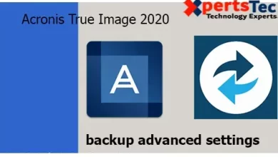 acronis advanced settings