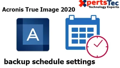 acronis backup schedule