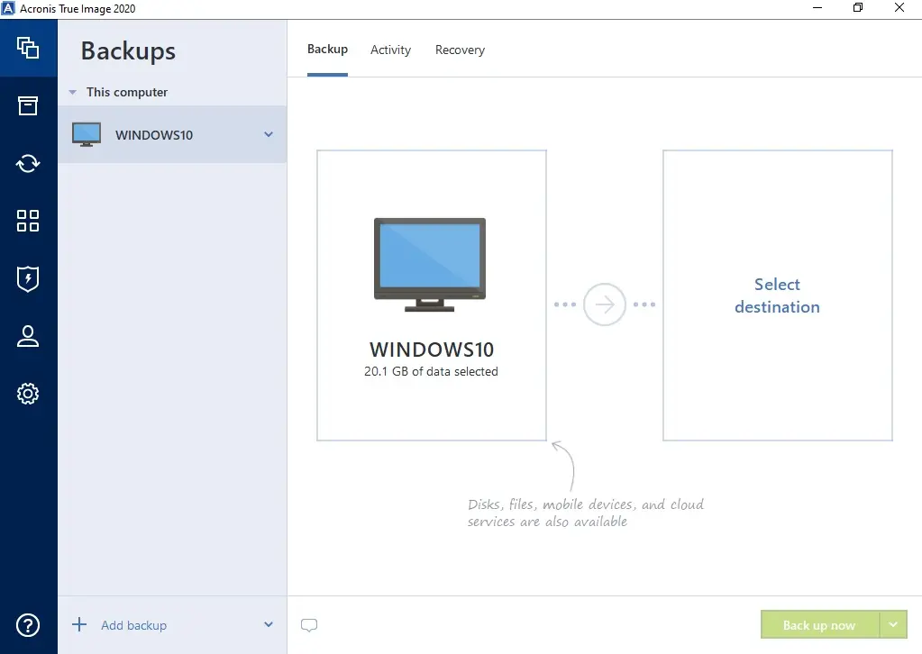 acronis true image 2020 backup