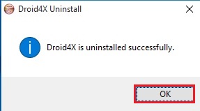 droid4x uninstall successfully
