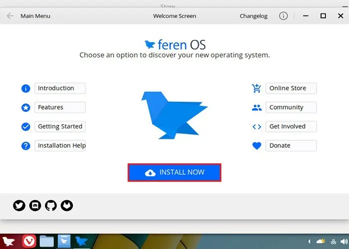 feren os install now