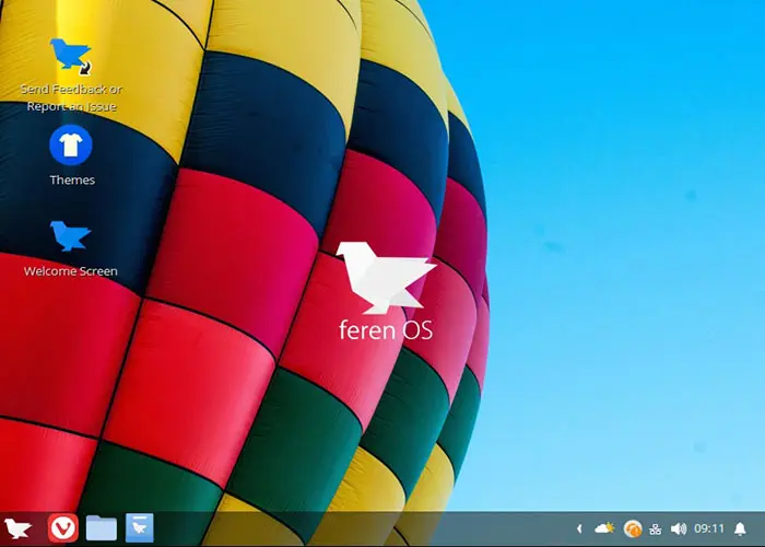 feren os welcome screen