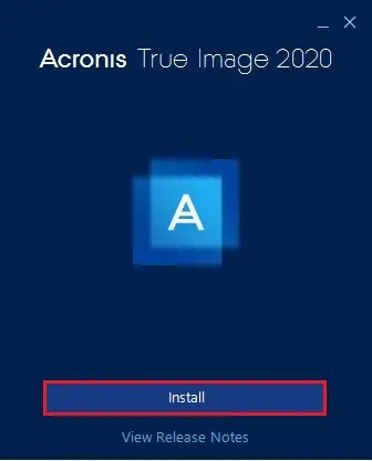 install acronis true image 2020