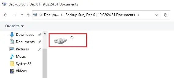 windows explorer c drive