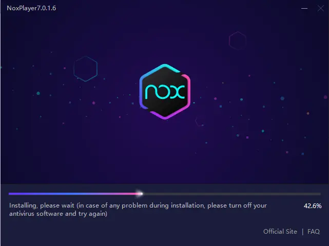 Installing NoxPlayer emulator