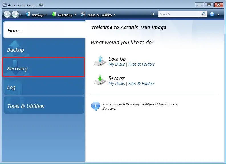 acronis true image 2020 media builder windows recovery environment