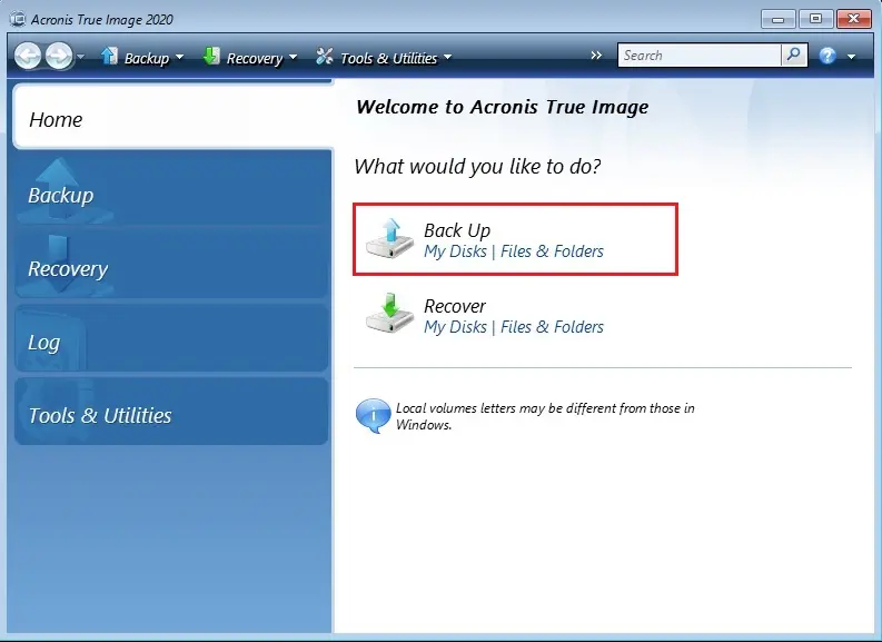 acronis 2020 bootable media home