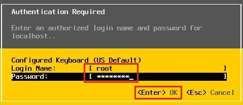 esxi 6.7 authentication required