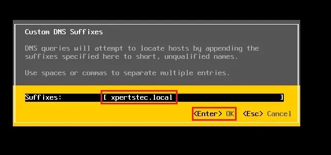 esxi 6.7 dns sufficient