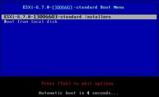 esxi boot menu