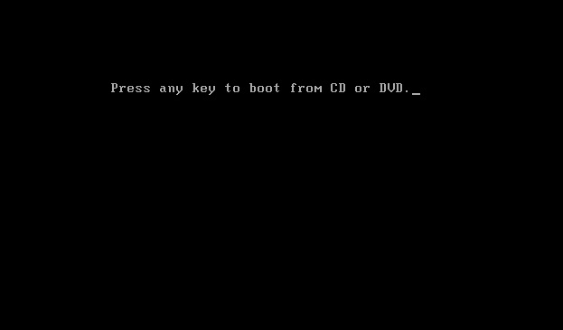 press any key to boot from cd or dvd