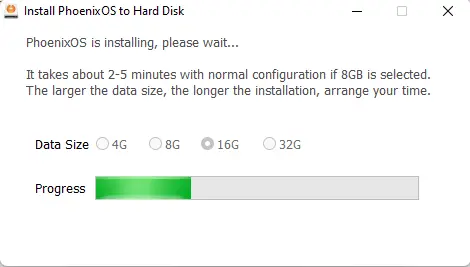 Installing phoenix OS to hard disk