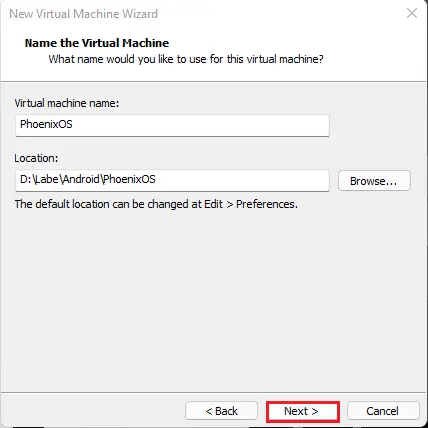 Name the virtual machine