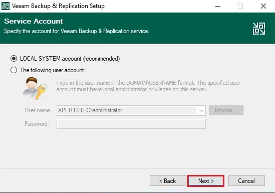 Veeam Service Account