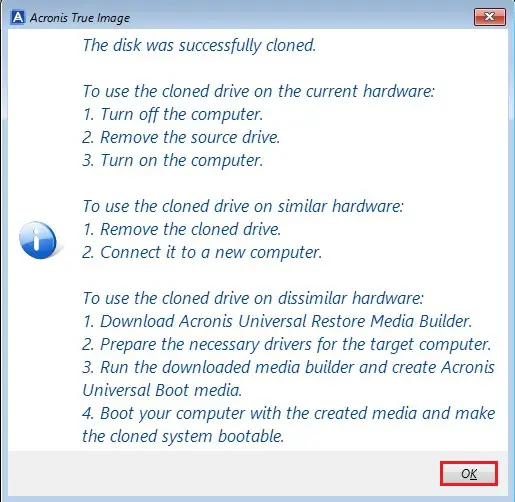 acronis home clone disk