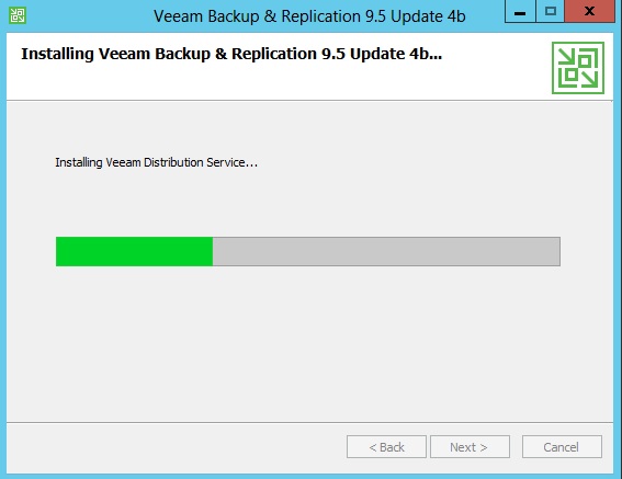 upgrade veeam distribution services