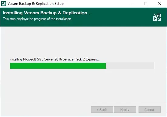 install veeam sql server