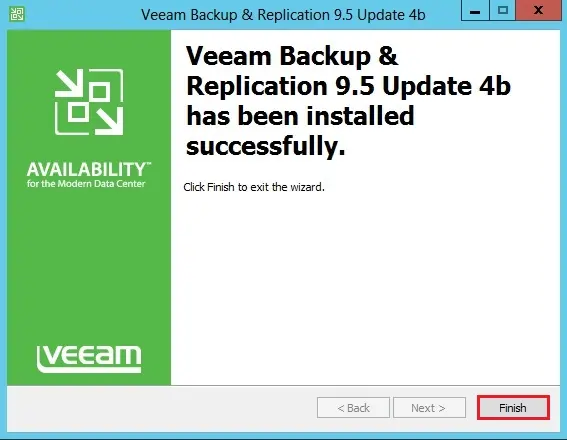 install veeam update 4b installed successfully