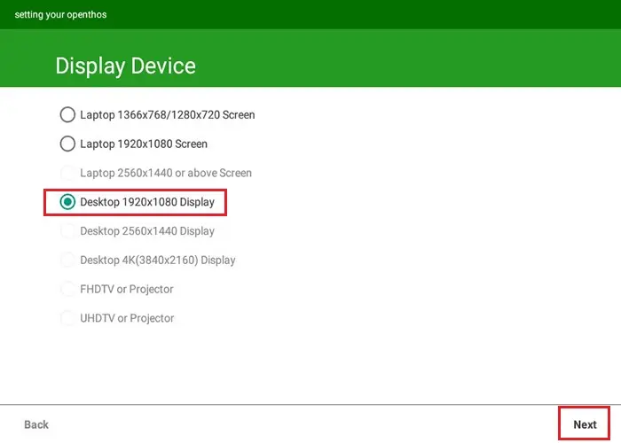 openthos os display device