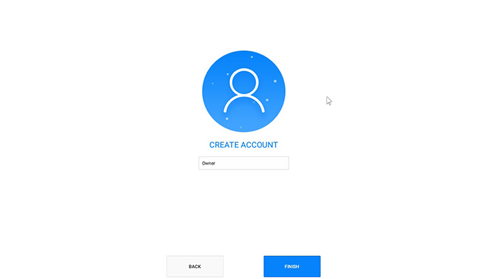 Create account Phoenix OS