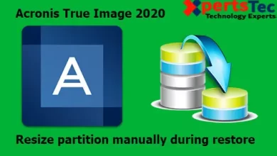 resize partition acronis restore