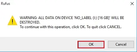 rufus warning