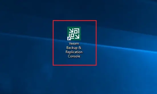 shortcut veeam console