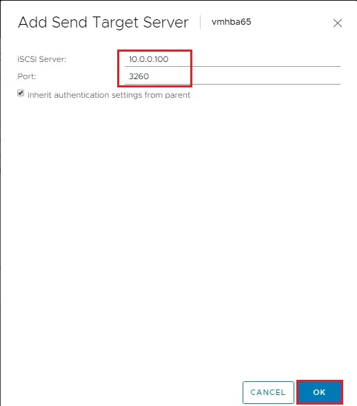 vcenter 7 add iscsi server