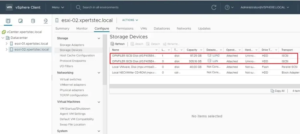 vcenter 7 storage devices