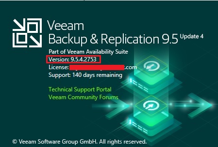 veeam b&r 9.5 version 