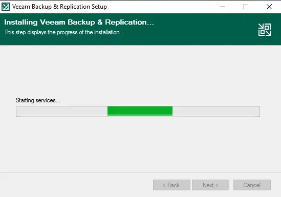 veeam starting services