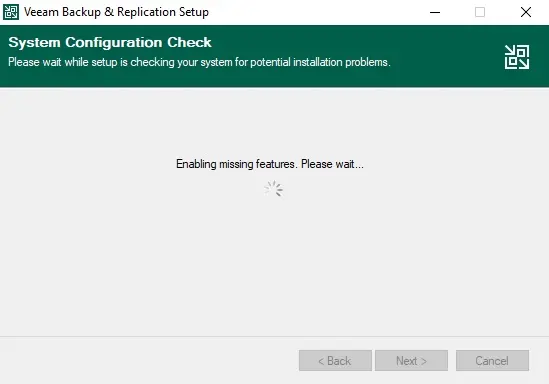 veeam system configuration check