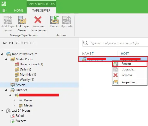 veeam tape server tools