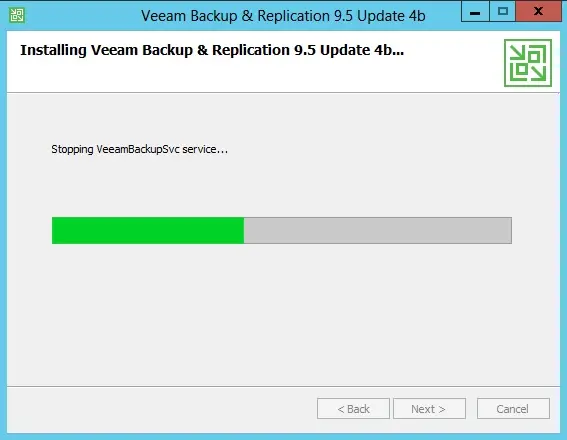 veeam 4b stopping services