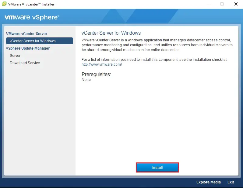 Install vCenter 6.7 for Windows, How to install VMware vCenter Server 6.7 for Windows.